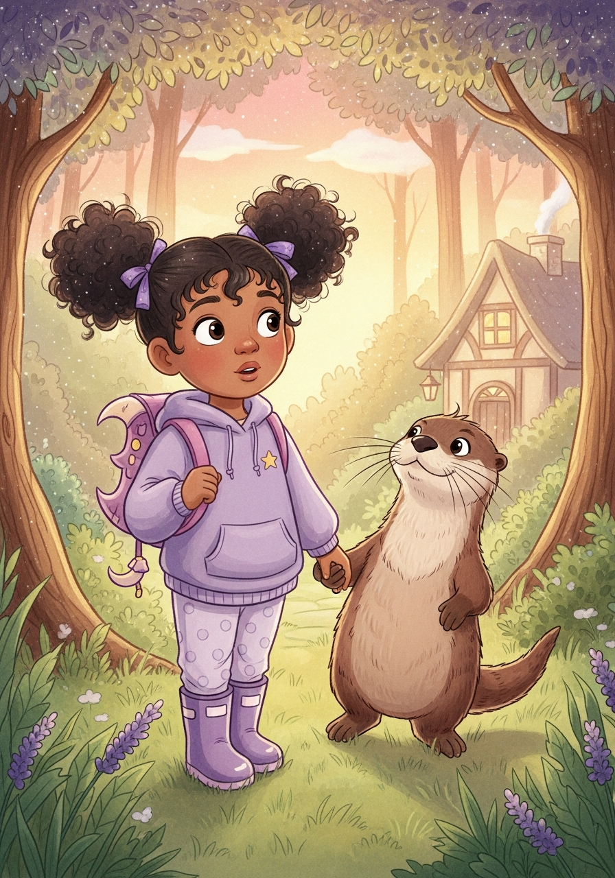 Maya explores the glowing forest